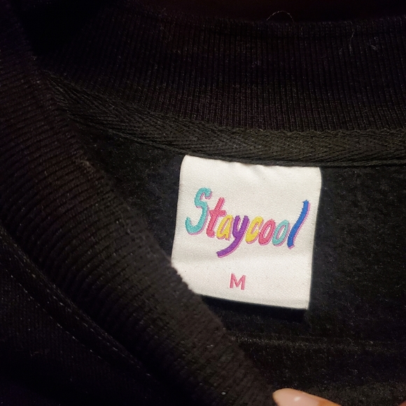 StaycoolNYC Y2K Inspired Colorblocked Stripe Retro Racer Sweatshirt - Picture 4 of 6